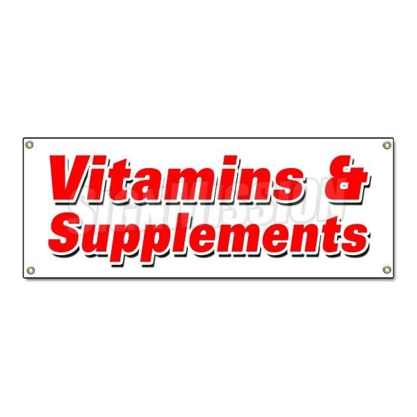 VITAMINS & SUPPLEMENTS BANNER SIGN leading brands nature healthy sale